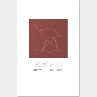 Eames RAR Chair Poster Mid Century Design - Minimal Design - Charles and Ray Eames Posters and Art